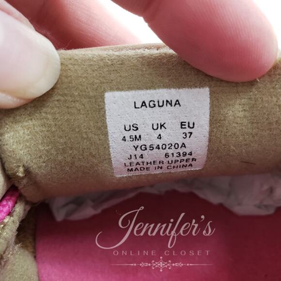 Sperry Top Slider Girls Laguna Leopard Print Boat Shoes Size 4.5M - Picture 8 of 13